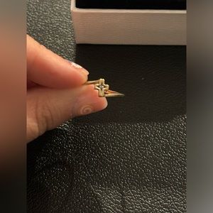 10k gold cross ring